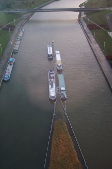 Belgie lodě před lodním výtahem