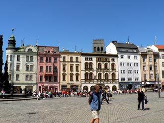 pohled z věže sv. Mořice na Horní náměstí