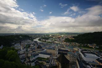 Salzburg - pohled z hradu na město
